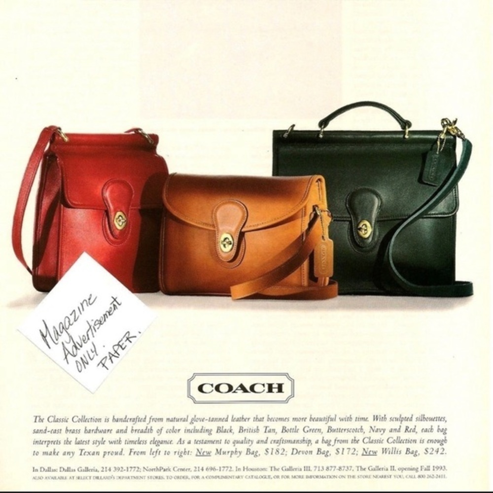 COACH VINTAGE WILLIS BLACK CROSSBODY BAG 9927 - Picture 12 of 14